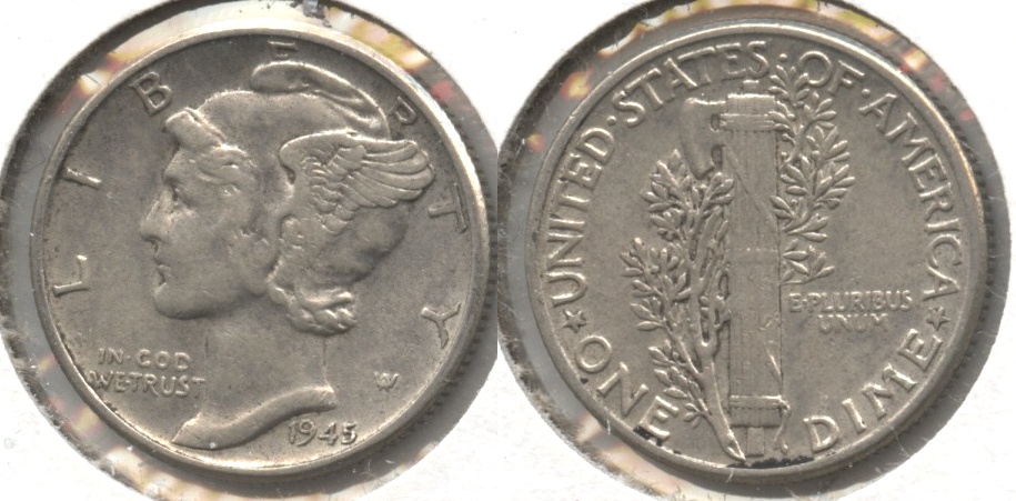 1945 Mercury Dime EF-40 #e