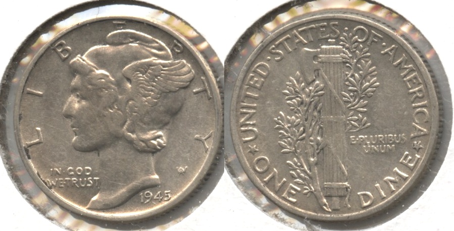 1945 Mercury Dime EF-40 #f