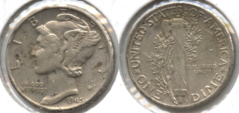 1945 Mercury Dime Fine-12