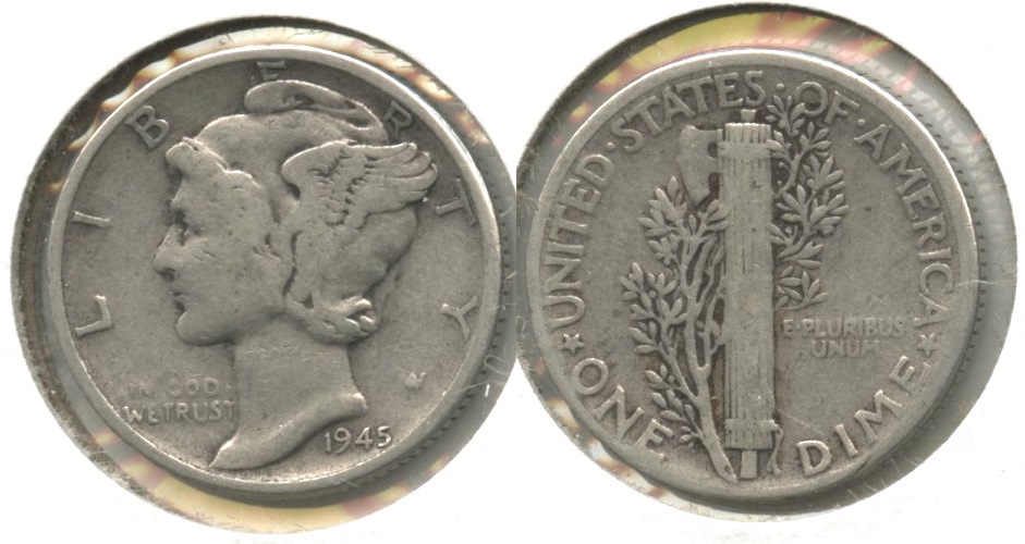 1945 Mercury Dime Fine-12 #c