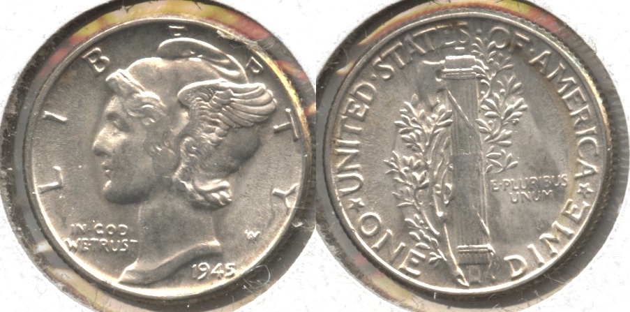 1945 Mercury Dime MS-60 #aa