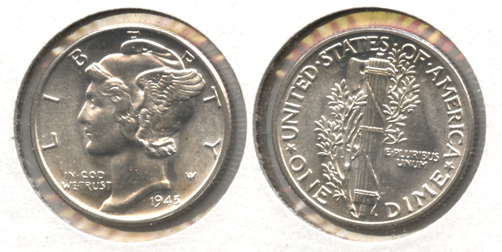 1945 Mercury Dime MS-60 #ad