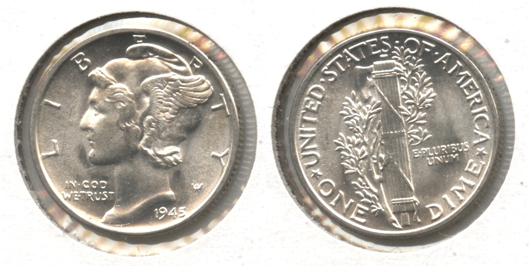 1945 Mercury Dime MS-60 #ae