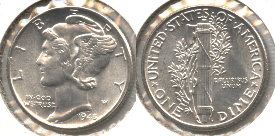 1945 Mercury Dime MS-60 #c