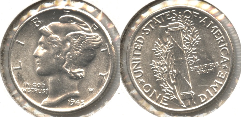 1945 Mercury Dime MS-60 #e