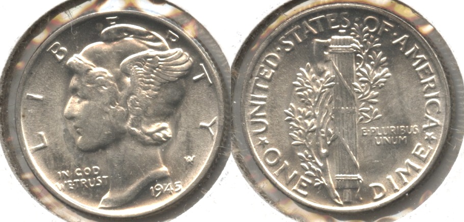 1945 Mercury Dime MS-60 #j