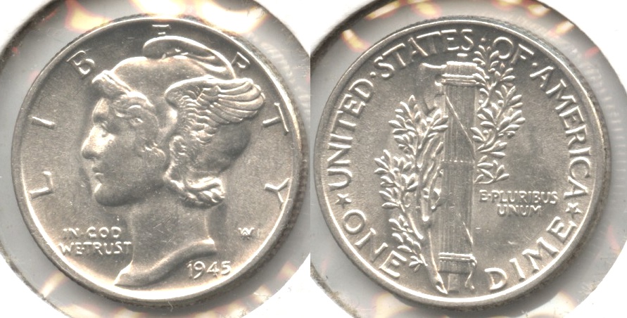 1945 Mercury Dime MS-60 #m