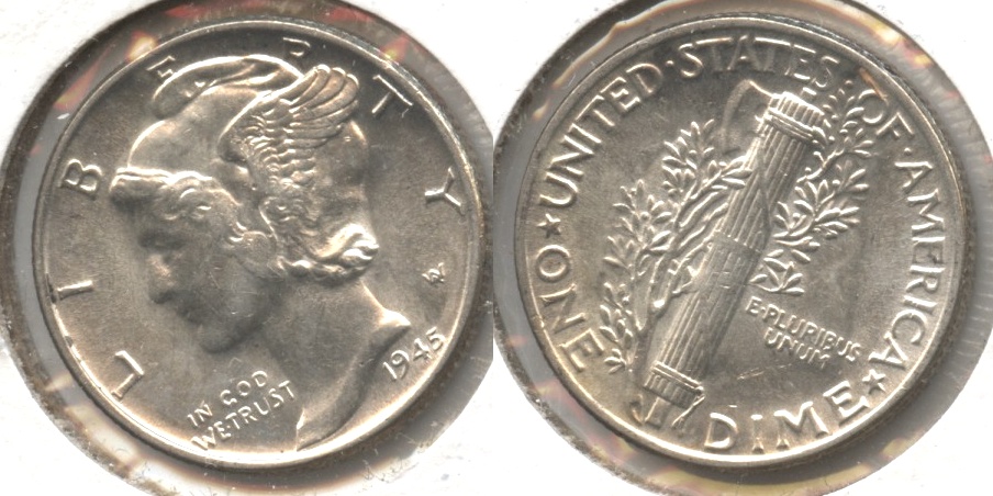 1945 Mercury Dime MS-60 #p
