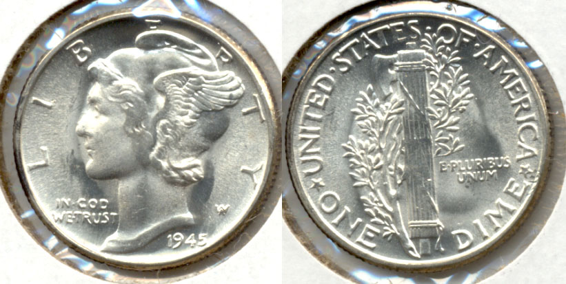 1945 Mercury Dime MS-63 c