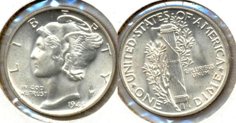 1945 Mercury Dime MS-63 d