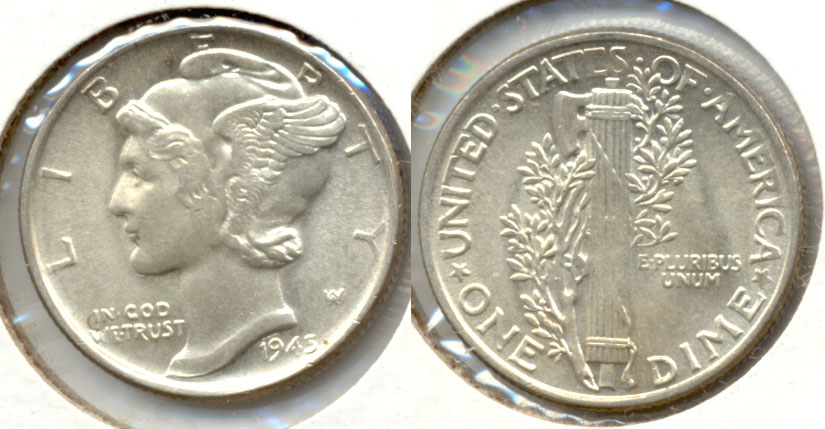 1945 Mercury Dime MS-63 j