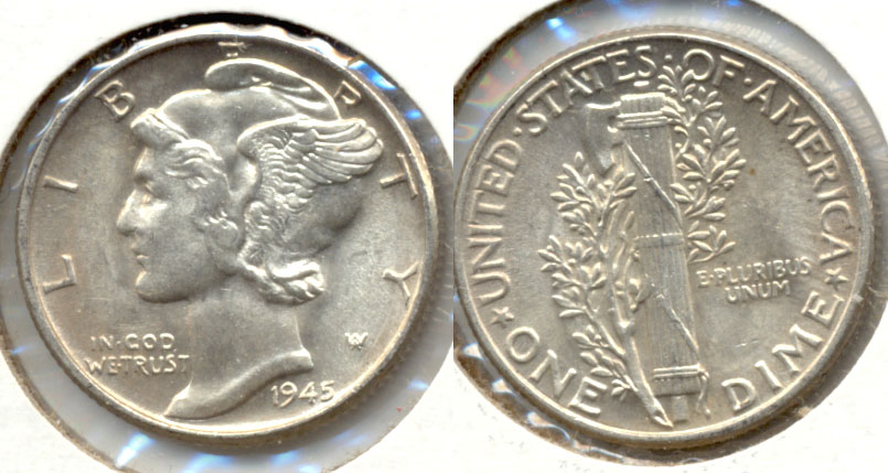 1945 Mercury Dime MS-63 l