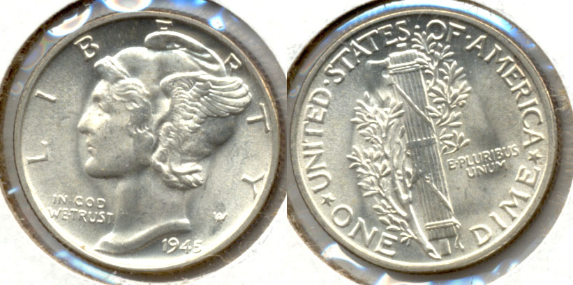 1945 Mercury Dime MS-63 n