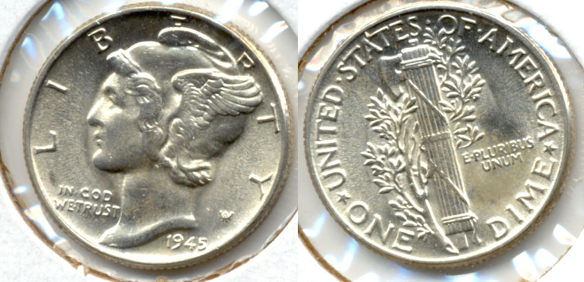 1945 Mercury Dime MS-63 t