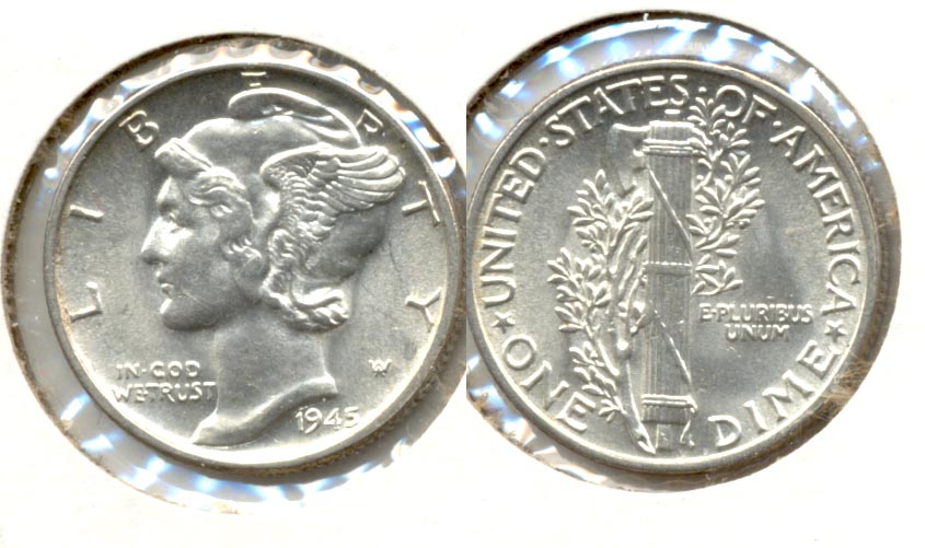 1945 Mercury Dime MS-63 u