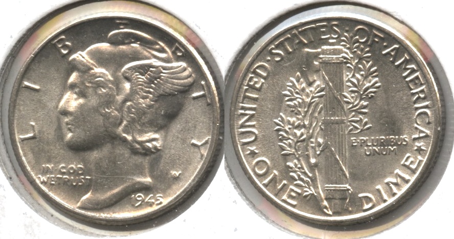 1945 Mercury Dime MS-63 #x