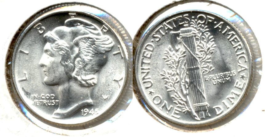 1945 Mercury Dime MS-64 b