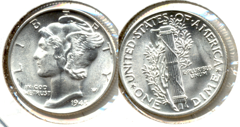 1945 Mercury Dime MS-64 c