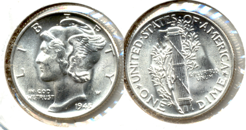 1945 Mercury Dime MS-64 e