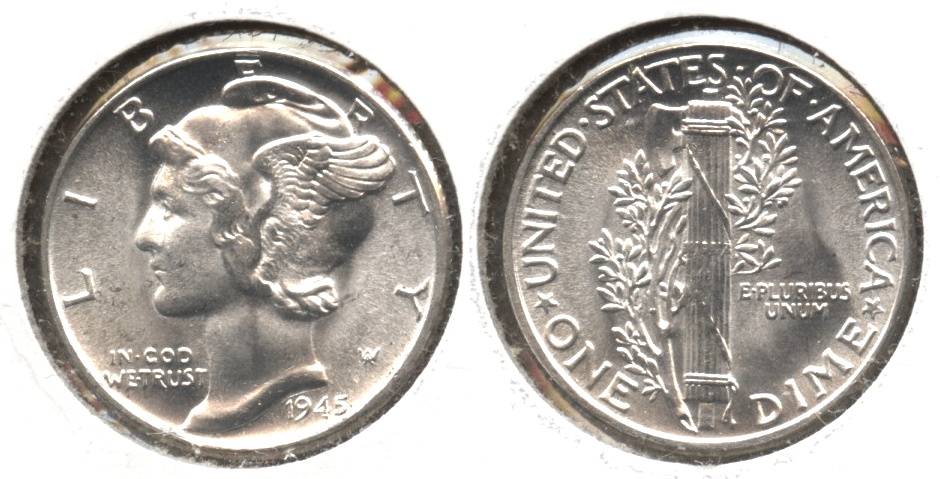 1945 Mercury Dime MS-64 #k