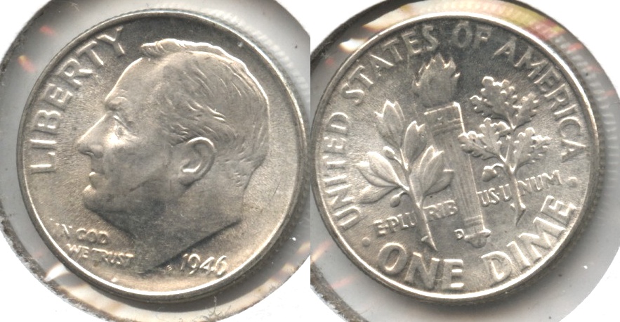 1946-D Roosevelt Dime MS-60 #a