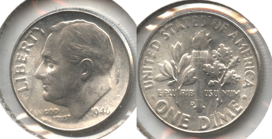 1946-D Roosevelt Dime MS-60 #d