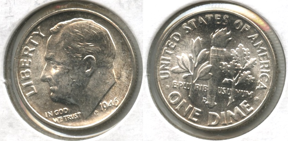 1946-D Roosevelt Dime MS-60 #l