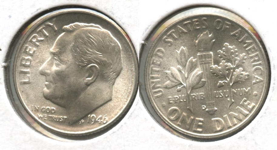 1946-D Roosevelt Dime MS-63 #n