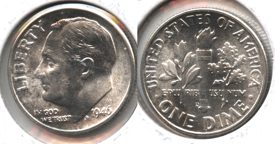 1946-D Roosevelt Dime MS-64
