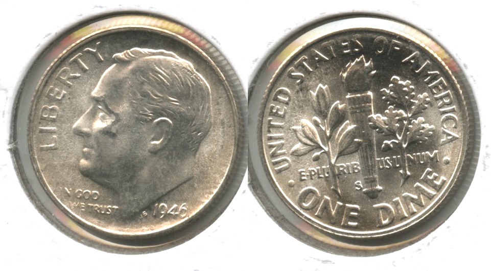 1946-S Roosevelt Dime MS-60 #a