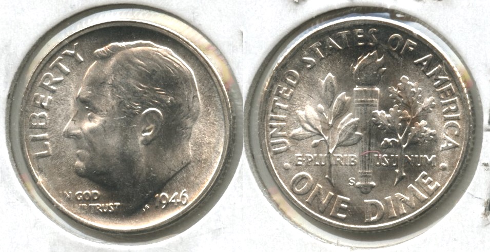 1946-S Roosevelt Dime MS-60 #c
