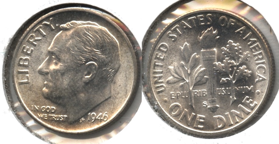 1946-S Roosevelt Dime MS-64 #c
