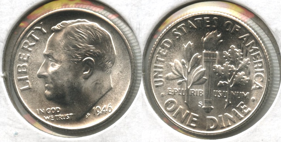 1946-S Roosevelt Dime MS-64 #f
