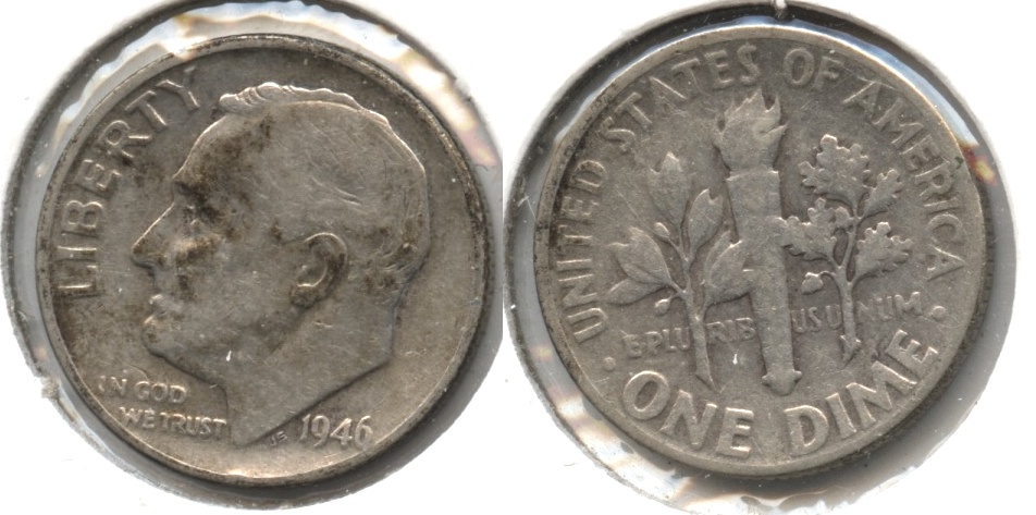 1946 Roosevelt Dime Fine-12