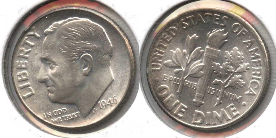 1946 Roosevelt Dime MS-60