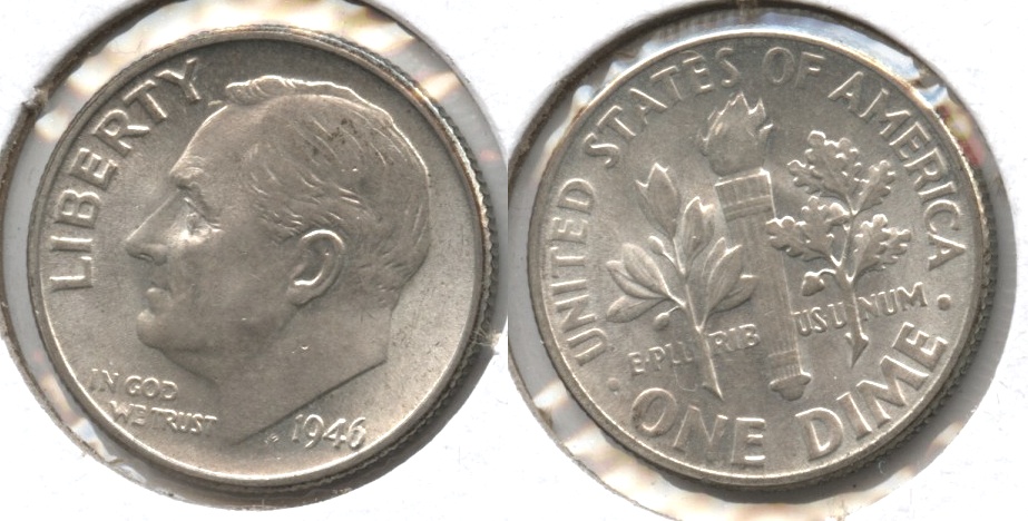 1946 Roosevelt Dime MS-60 #a