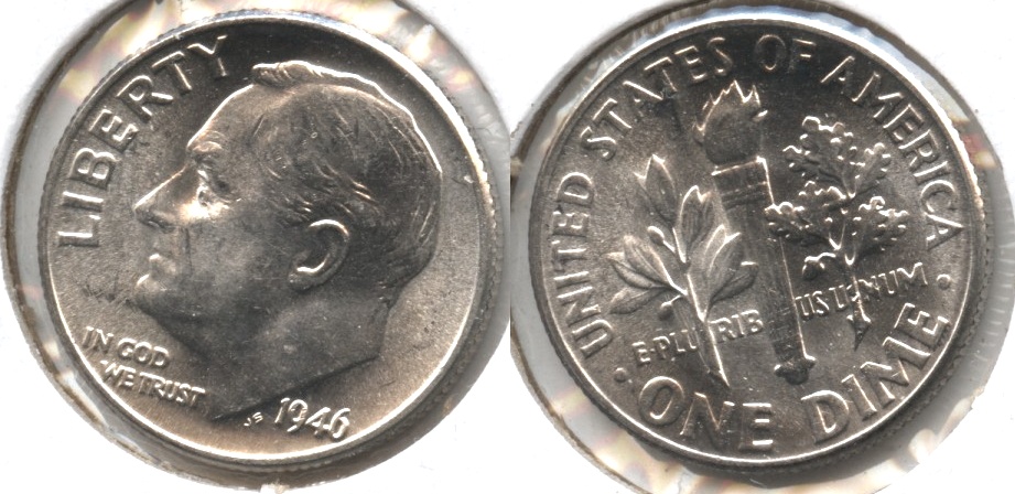 1946 Roosevelt Dime MS-60 #c