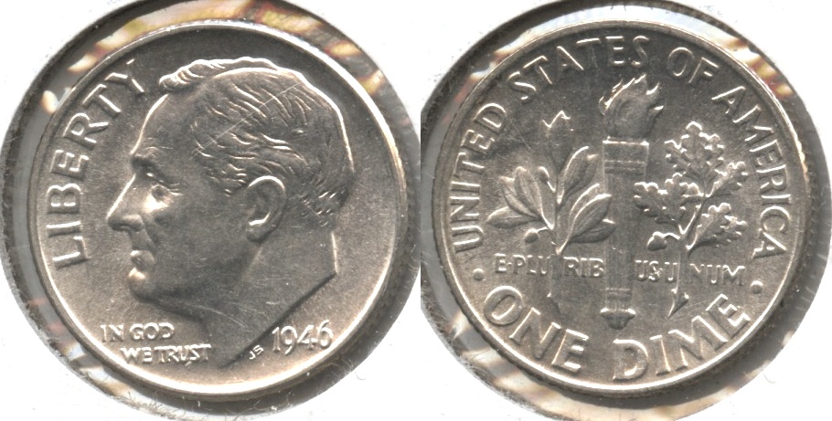 1946 Roosevelt Dime MS-60 #e