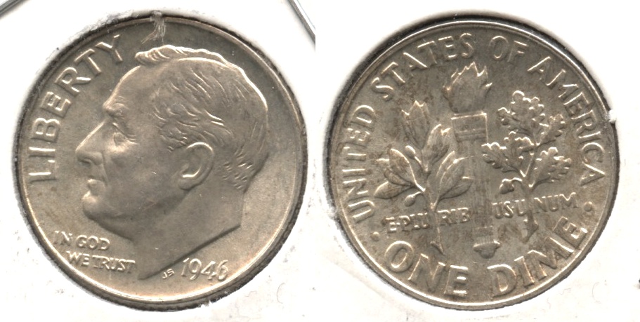 1946 Roosevelt Dime MS-60 #f