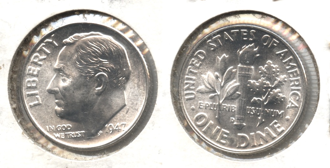 1947-D Roosevelt Dime MS-63 #h