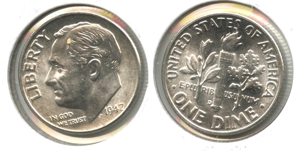 1947-D Roosevelt Dime MS-63 #i