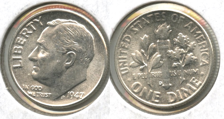 1947-D Roosevelt Dime MS-63 #o