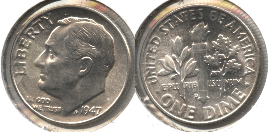 1947-D Roosevelt Dime MS-64 #c
