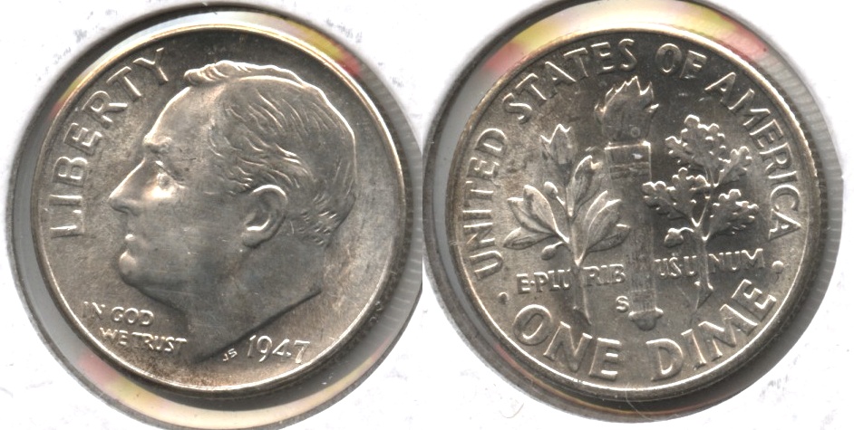 1947-S Roosevelt Dime MS-63 #c