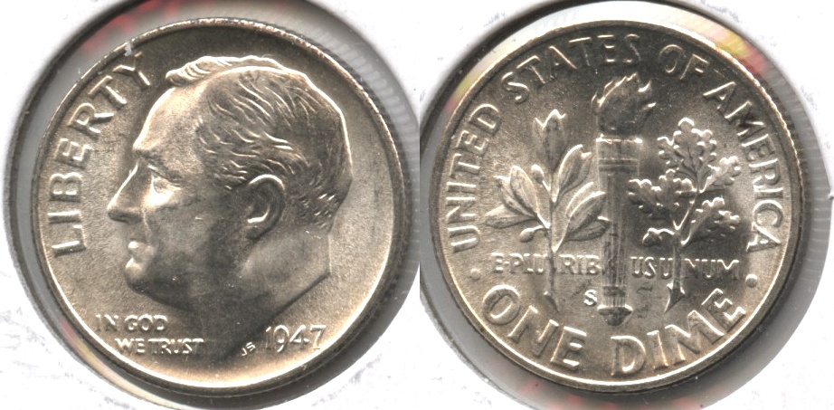 1947-S Roosevelt Dime MS-64 #d
