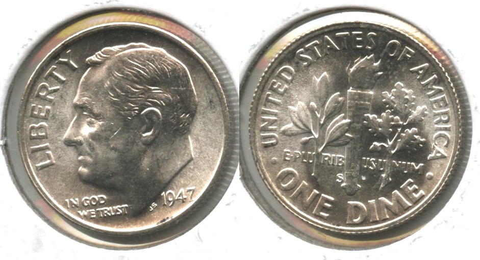 1947-S Roosevelt Dime MS-64 #e