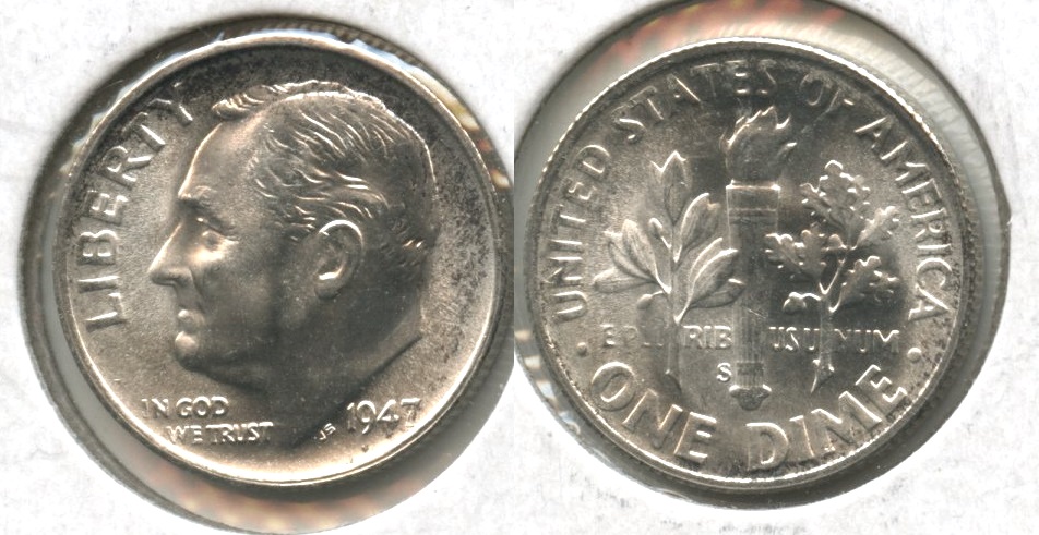 1947-S Roosevelt Dime MS-65 #f