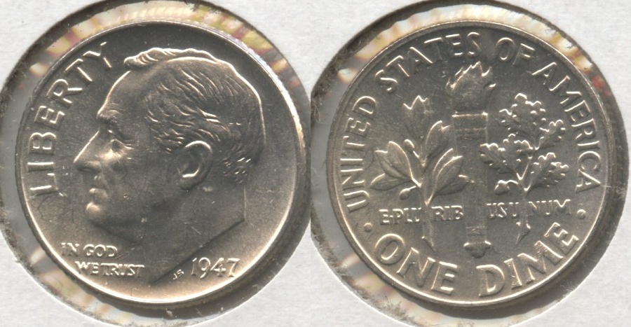 1947 Roosevelt Dime MS-60 #g