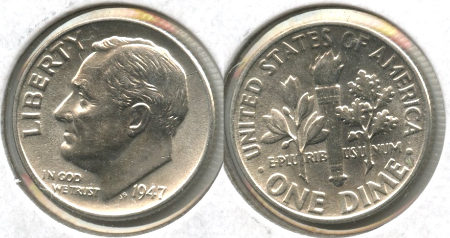 1947 Roosevelt Dime MS-64 #v