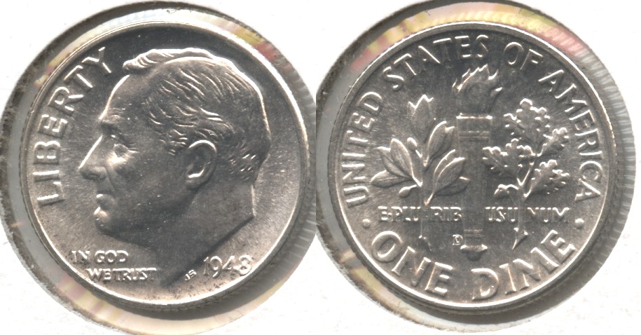 1948-D Roosevelt Dime MS-63 #c